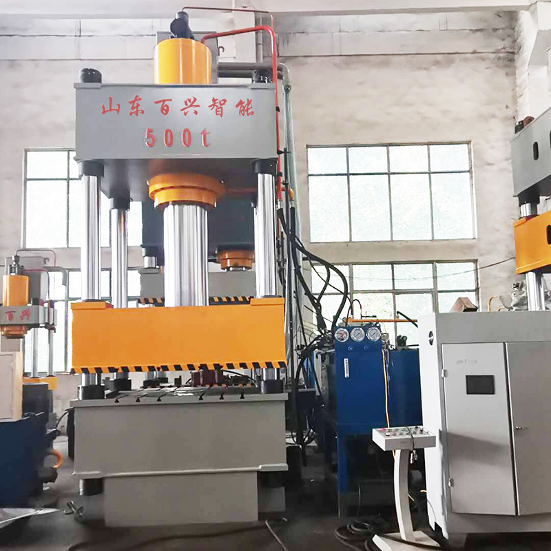 四柱液压机_液压拉伸机_500吨液压机-山东百兴智